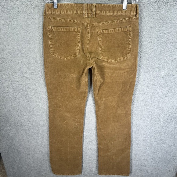 J Crew Favorite Fit Pants Womens 32T Brown Corduroy Straight Leg Mid Rise Casual - Picture 6 of 8